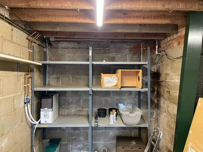 Installation of a softener in a garage in Brighton